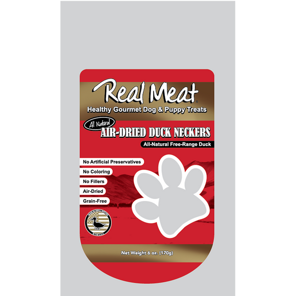 RealMeat Dried Duck Neckers 6oz-Neckers : 6oz