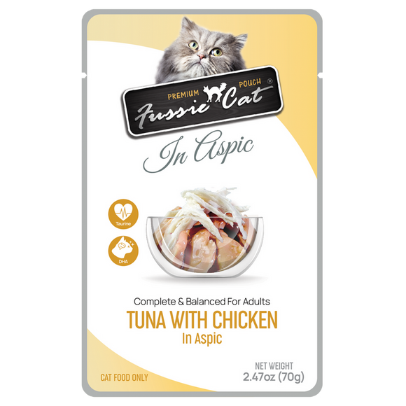 Fussie Cat Premium Pouch Tuna w/Chicken in Aspic