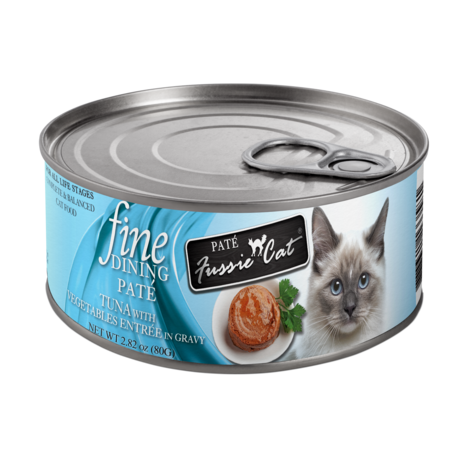 FussieCat Can Fine Dining Pate Tuna w/Vegetables Entree in Gravy