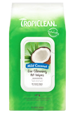 TropiClean Mild Coconut Ear Cleaning Wipes for Pets